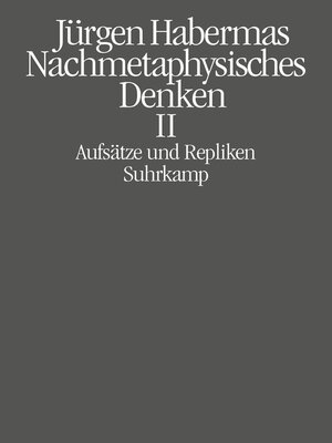 cover image of Nachmetaphysisches Denken II